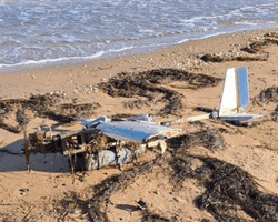 Міг атакувати Кримський міст: у порту "Кавказ" виявили безпілотник, що впав (фото)