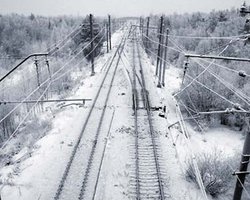 В Польше снегопад задержал движения поездов на несколько часов
