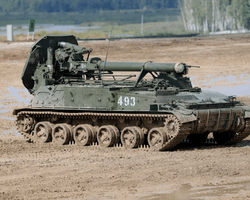 Бои за Бахмут: FPV-дрон "Дикий шершень" разнес российскую САУ "Тюльпан" (видео)