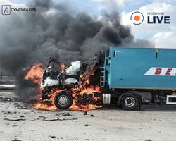 В Сумской области ВС РФ прицельно атаковали кабину зерновоза на погрузке: водитель погиб (фото)