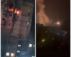 Российский Волгоград под массированной атакой дронов: ПВО "отработала" по жилому дому (фото, видео)