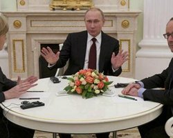 В Москве завершились переговоры Меркель, Олланда и Путина