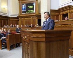 Послание Януковича в Раде прогуляли 52 депутата