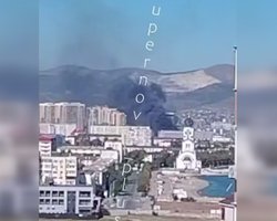 Вибухи в Новоросійську: дрони атакують базу Чорноморського флоту РФ (відео)