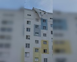 В Харькове "Шахед" врезался в многоэтажку: есть пострадавшие (видео)