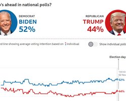 Выборы в США. Байден опережает Трампа в общенациональных опросах