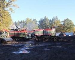 На складах под Ичней взрываются 44 снаряда за час