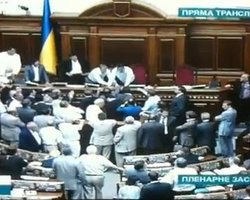 Народная партия, ПР и КПУ почти в полном составе проголосовали за принятие языкового закона