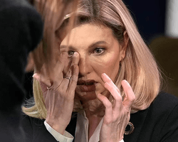 Авиакатастрофа в Броварах: Елена Зеленская в Давосе не сдержала слез (фото)