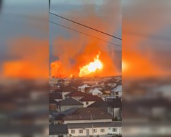 У Дагестані прогриміли вибухи на магістральному газопроводі: полум'я сягає 15 м у висоту (відео)