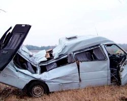 Под Полтавой перевернулась маршрутка. Есть жертвы