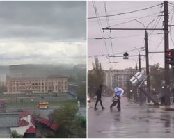 Украину накрыла мощная непогода: ветром срывает крыши, на девушку едва не упал шифер (фото, видео)