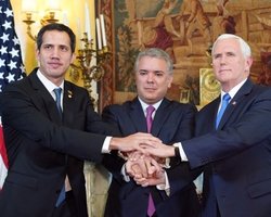 Пенс встретился с Гуайдо в Колумбии