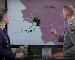 "Это окно возможностей": немецкий генерал показал направления наступления на Курскую область (видео)