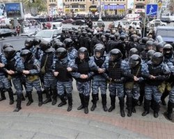 В центре Киева собирается большое количество милиции 