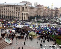 На Майдане продолжается акция протеста предпринимателей