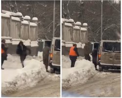 Во Львове полицейская ударила ногой дворника: женщина "препятствовала работе правоохранителей" (видео)