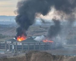 БпЛА вперше атакували Чечню: горіла будівля університету спецназу імені Путіна (фото)