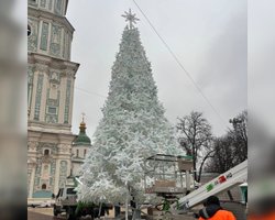Голубые шары, гирлянды и работа в "эконом-режиме": чем удивит главная елка Украины-2025