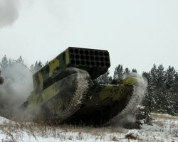 Боевики Донбасса впервые применили огнеметную систему Буратино
