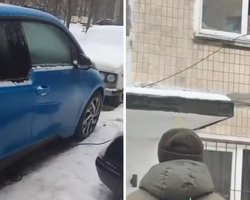 Заряджав електрокар з вікна після 9 днів без світла: у Києві спалахнув скандал між сусідами