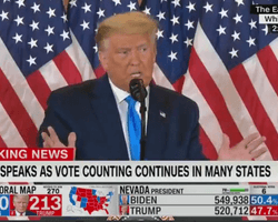 Трамп назвал себя победителем выборов и назвал действия Байдена мошенничеством