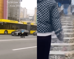 Люди йдуть по коліях: у Києві зупинилися трамваї та тролейбуси (відео)