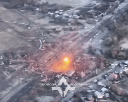 Рейд на територію Росії: в ЛСР показали ураження опорного пункту в селищі Тьоткіно (відео)