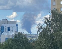 БпЛА атакували Бєлгород: на вертолітному майданчику ЗС РФ спалахнула пожежа (фото)