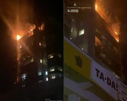 Россияне атаковали Сумы беспилотниками: пылает многоэтажка, людей эвакуируют из домов (видео)