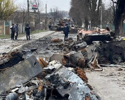 "Когда деоккупировали Бучу, мы увидели, что дьявол не где-то там, он на земле", — Зеленский