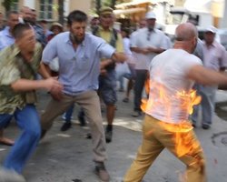 В оккупированном Симферополе крымский татарин совершил самоподжог