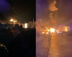 Росію атакують дрони: у Краснодарській області палає нафтобаза, БпЛА летять на Москву (відео)