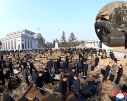 Загинули у війні проти України: Кім Чен Ин відправив чиновників озеленювати могили солдатів КНДР (фото)