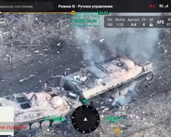 Под Авдеевкой российская бронемашина помогла Силам обороны уничтожить вражеских штурмовиков (видео)