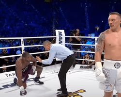 Бой Усика и Дюбуа: как финальный раунд закончился нокаутом для британца (видео)