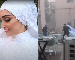 "Мы в шоке": невеста, чью свадьбу в Бейруте прервал взрыв, дала интервью