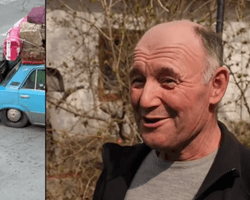 "Усе життя — в одному авто": куди переїхав дідусь на старенькому "Жигулі", який заглох у Києві