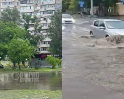 Низка вулиць під водою: у Дніпрі затопило різні райони міста після сильної зливи (відео)
