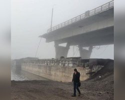 Антоновский мост все: в сети появились фото обрушенных пролетов переправы