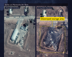 4 ангари знищено, 3 — пошкоджено: розвідка публікує супутникові знімки удару під Волгоградом (фото)