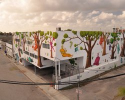 Изображение похожего на Януковича человека появилось на доме в Майями