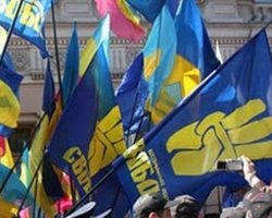 Националисты устроили пикет под Украинским домом 