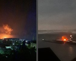 В российском Туапсе беспилотники поразили порт: пылает нефтяной терминал (фото, видео)