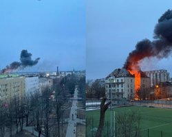 У Виборгу Ленінградської області РФ спалахнула пожежа: стався "приліт" БпЛА біля ФСБ, під ударом порт (відео)