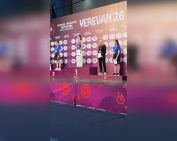 Россиянки сбежали от гимна Украины с подиума после поражения на чемпионате Европы (видео)