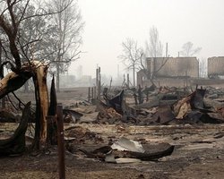 В степях Украины полыхают пожары, огонь подобрался к домам