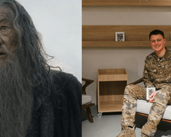 Зірка фільмів "Володар перснів" і "Люди Ікс" зворушливо зачитав вірш українського ветерана (відео)