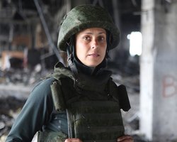 Юлия Чичерина приехала на передовую в Нагорный Карабах