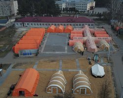 В Хмельницкой области развернули мобильный госпиталь для больных COVID-19 (фото, видео)